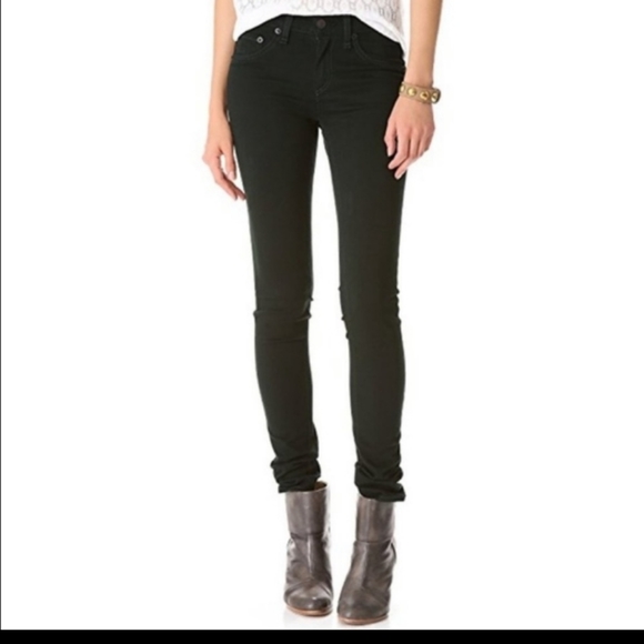 rag & bone Denim - RAG & BONE FOREST GREEN SKINNY JEANS, SIZE 26